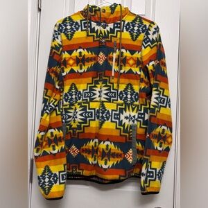 Dravus McKinnley Yellow/Navy Aztec Tech Fleece Hoodie - Small